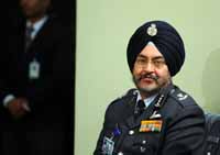 The newly appointed Air Marshal BS Dhanoa after a press conference at Akash Officers' Mess in New Delhi, India on 28th December 2016. (Photo: Jitender Gupta/Outlook). The newly appointed Air Marshal BS Dhanoa after a press conference at Akash Officers' Mess in New Delhi, India on 28th December 2016. (Photo: Jitender Gupta/Outlook).